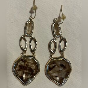 Elegant Rutilated Quartz Dangle Earrings